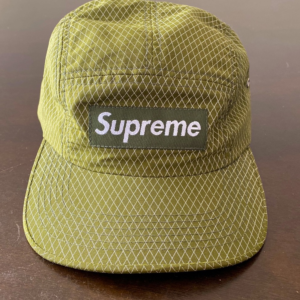 Vintage Supreme Green Box Logo 5 Panel Camp Cap - Early 2000’s